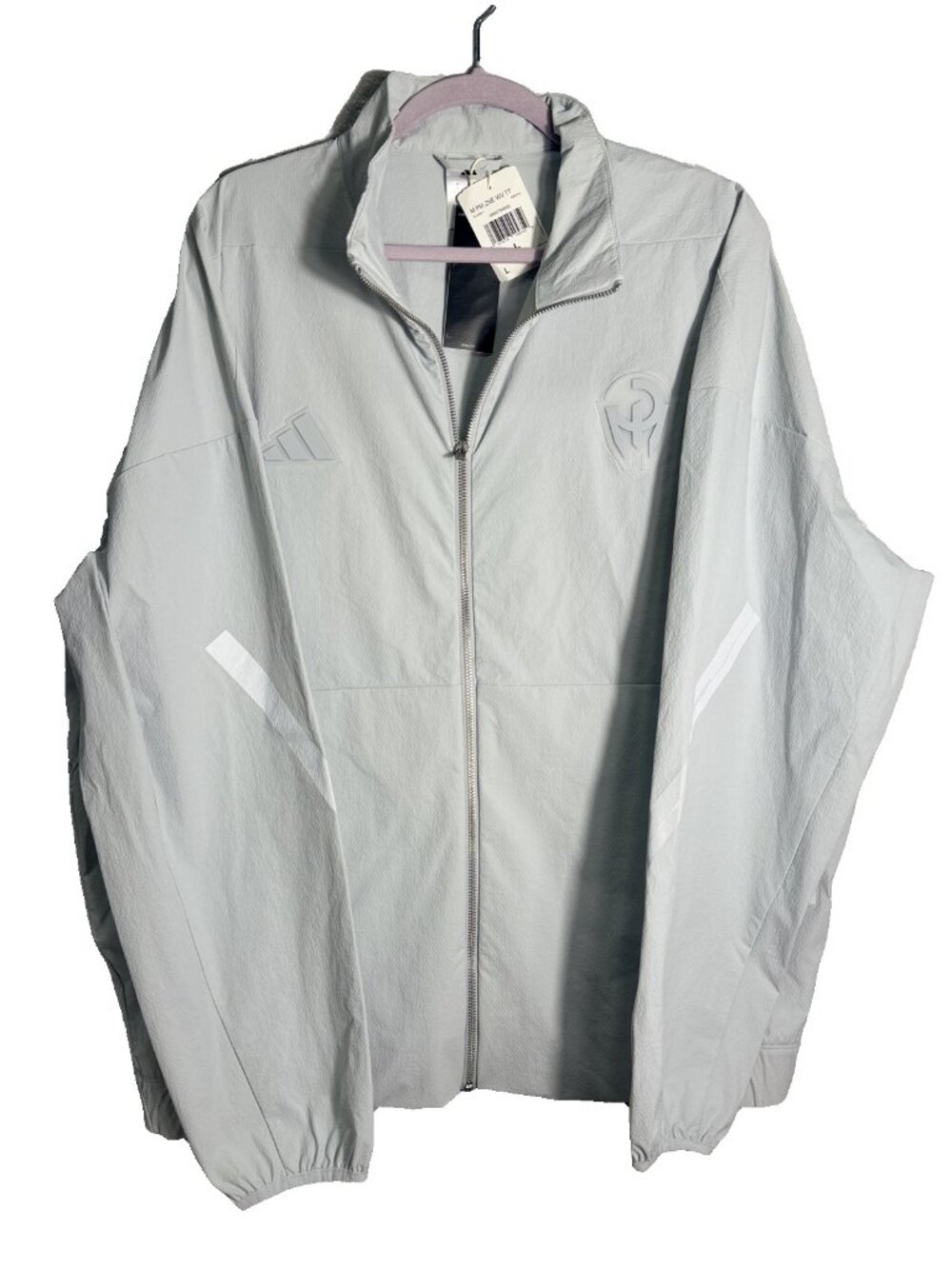 adidas Patrick Mahomes Z.N.E. Woven Track Jacket Clear Grey Men's L NWT